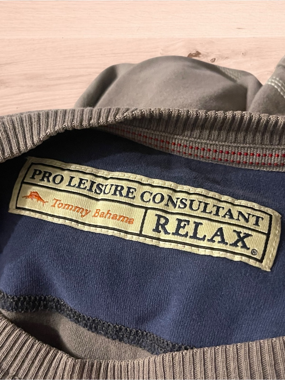 Tommy Bahama Charcoal Long Sleeve 'Loungers Cove 8' Tee Size Large No Tag - Picture 8 of 10